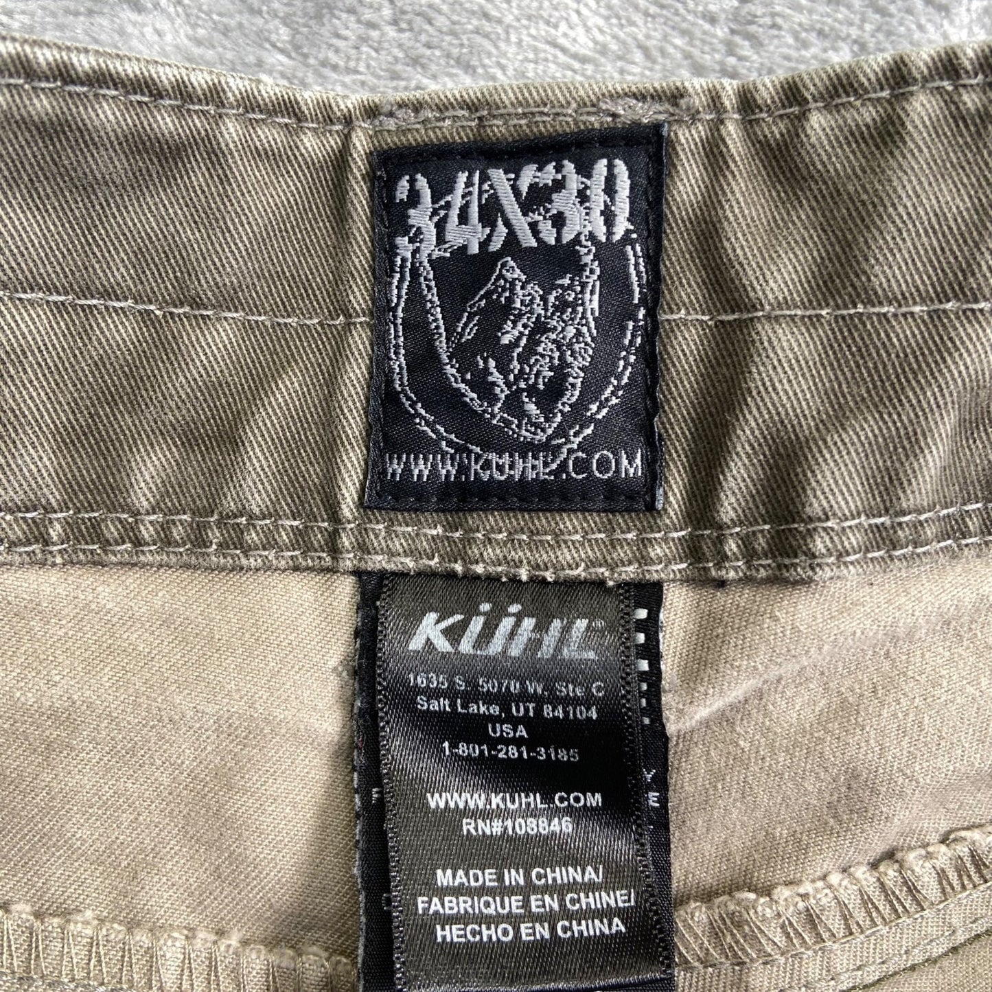 Kuhl Born in the Mountains Men's Pants 34x30 Khaki Cotton Blend