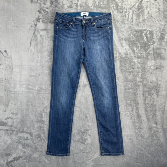 Paige Skyline Ankle Peg Skinny Jeans Women's Size 27 Blue Denim