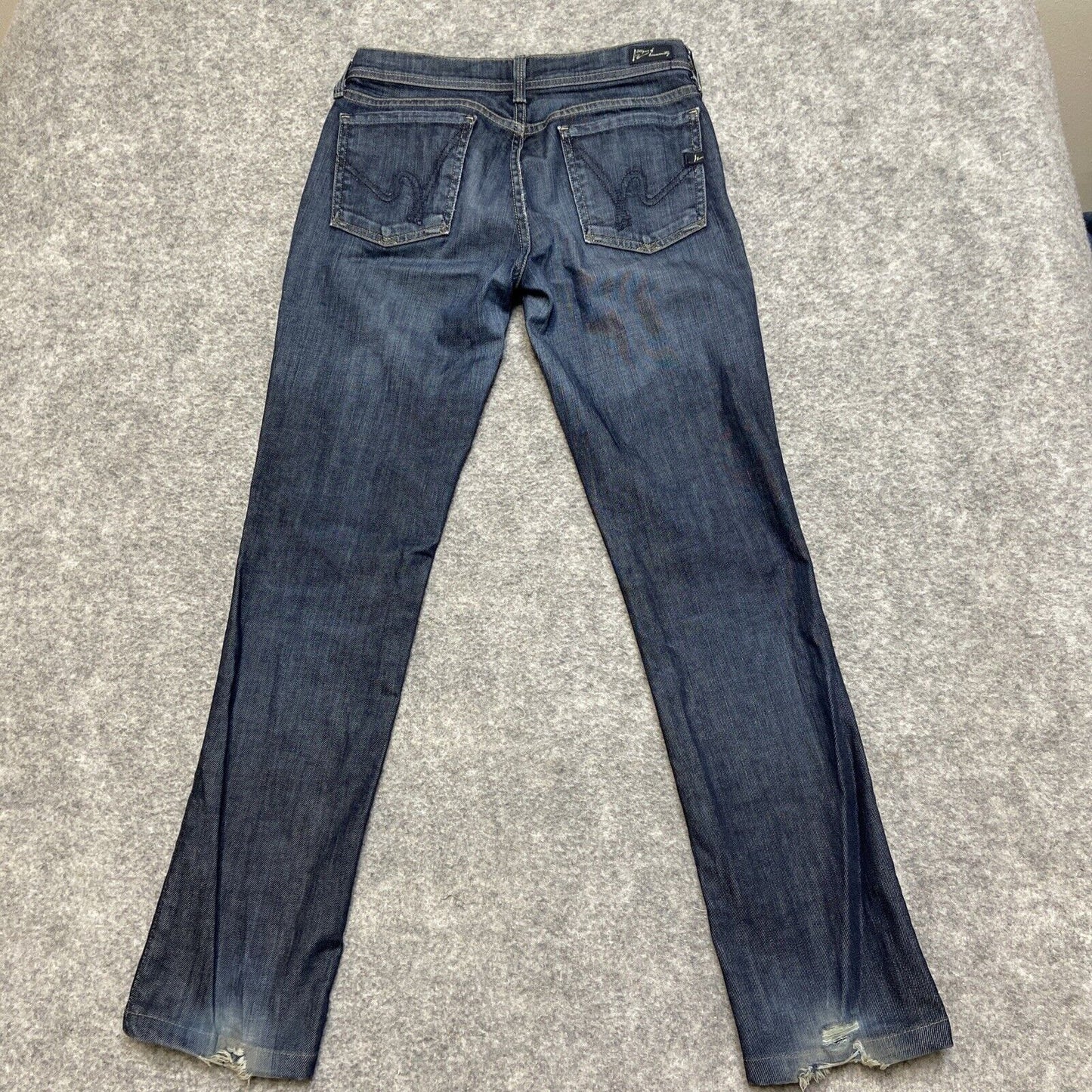 Citizens of Humanity Ava 142 Low Waist Straight Leg Jeans Womens Sz 26 Dark Blue