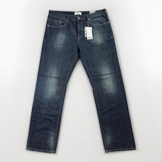 New Mexx Regular Straight Leg Jeans Men's Size 36x34 Dark Blue Denim