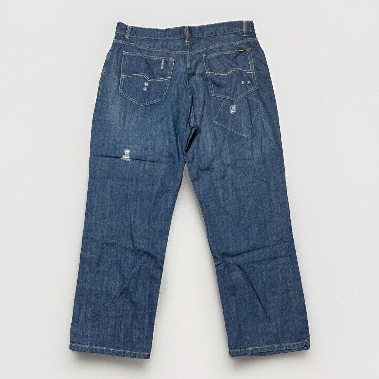 Vintage Jordan Craig Distressed Relaxed Straight Jeans Men's 44x34 Blue Denim