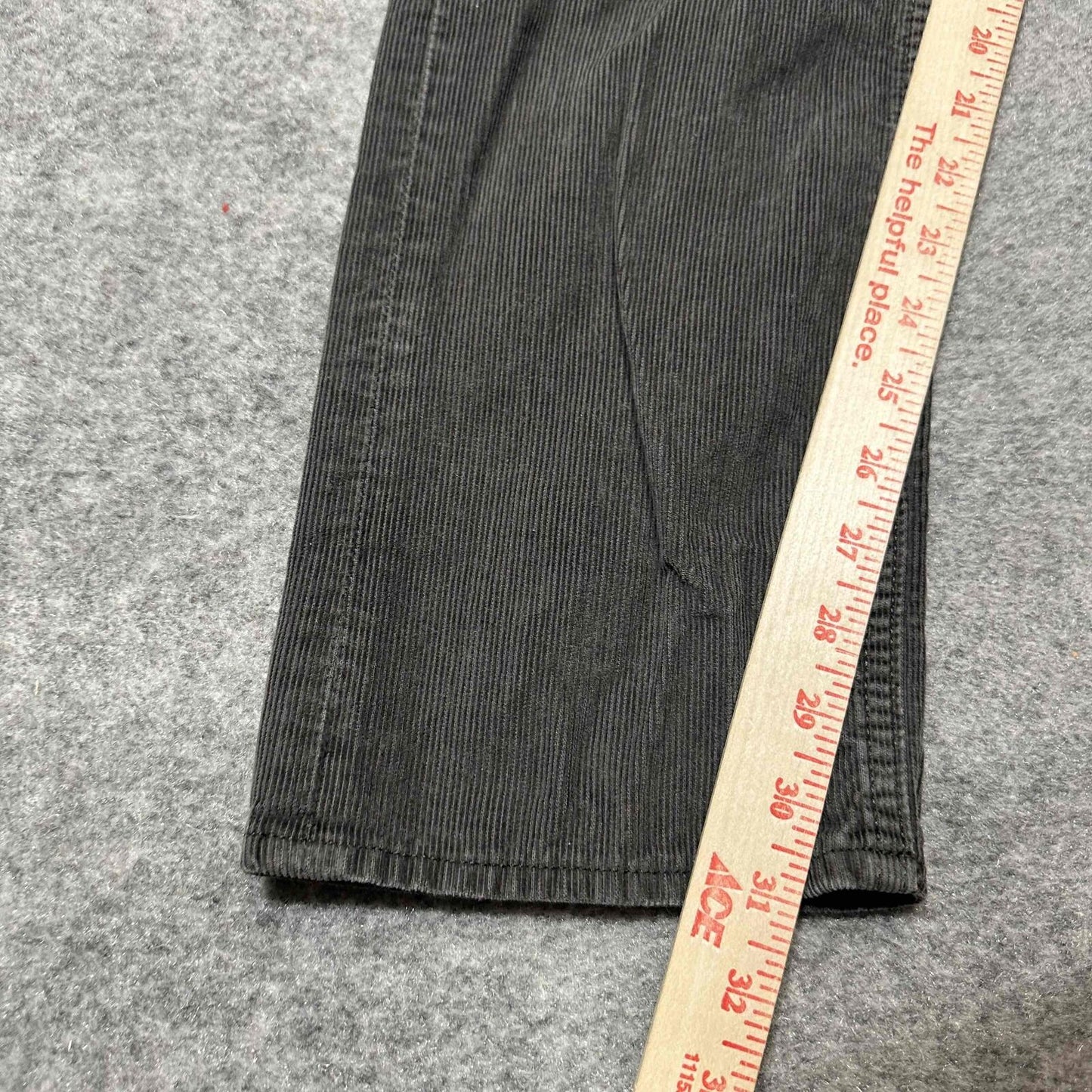 Banana Republic Pima Cotton Men's Corduroy Straight Jeans Size 31x32 Black Dark