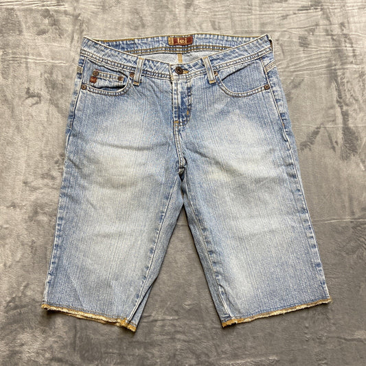 l.e.i. Faded Denim Shorts Women’s Size 1 Light Blue Denim