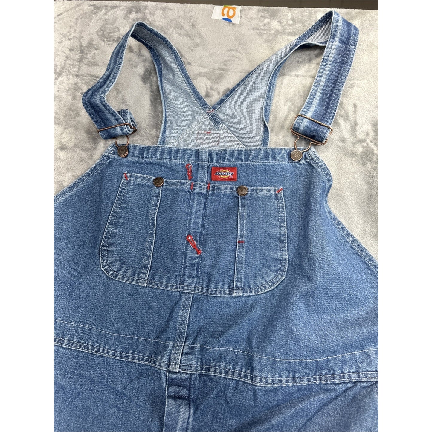 New Dickies Denim Bib Overalls Men's Size 50x30 Blue Denim