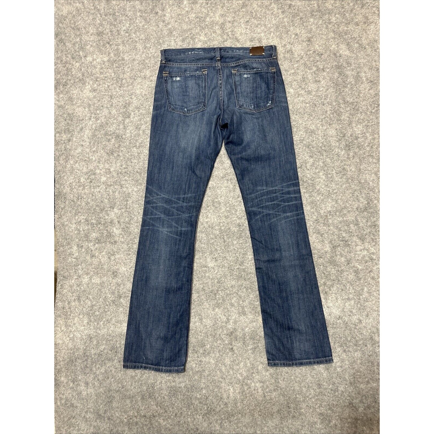 Banana Republic Men's Distressed Straight Jeans Size 28 Blue Dark Wash Denim