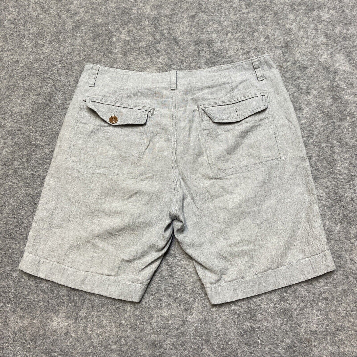 J Crew Linen Shorts Men's Size 33 Gray Shorts Summer Casual