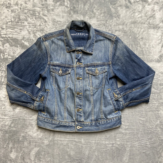 GapKids 1969 Jacket Kids Size XL Blue Denim Medium Wash Pockets Stretch