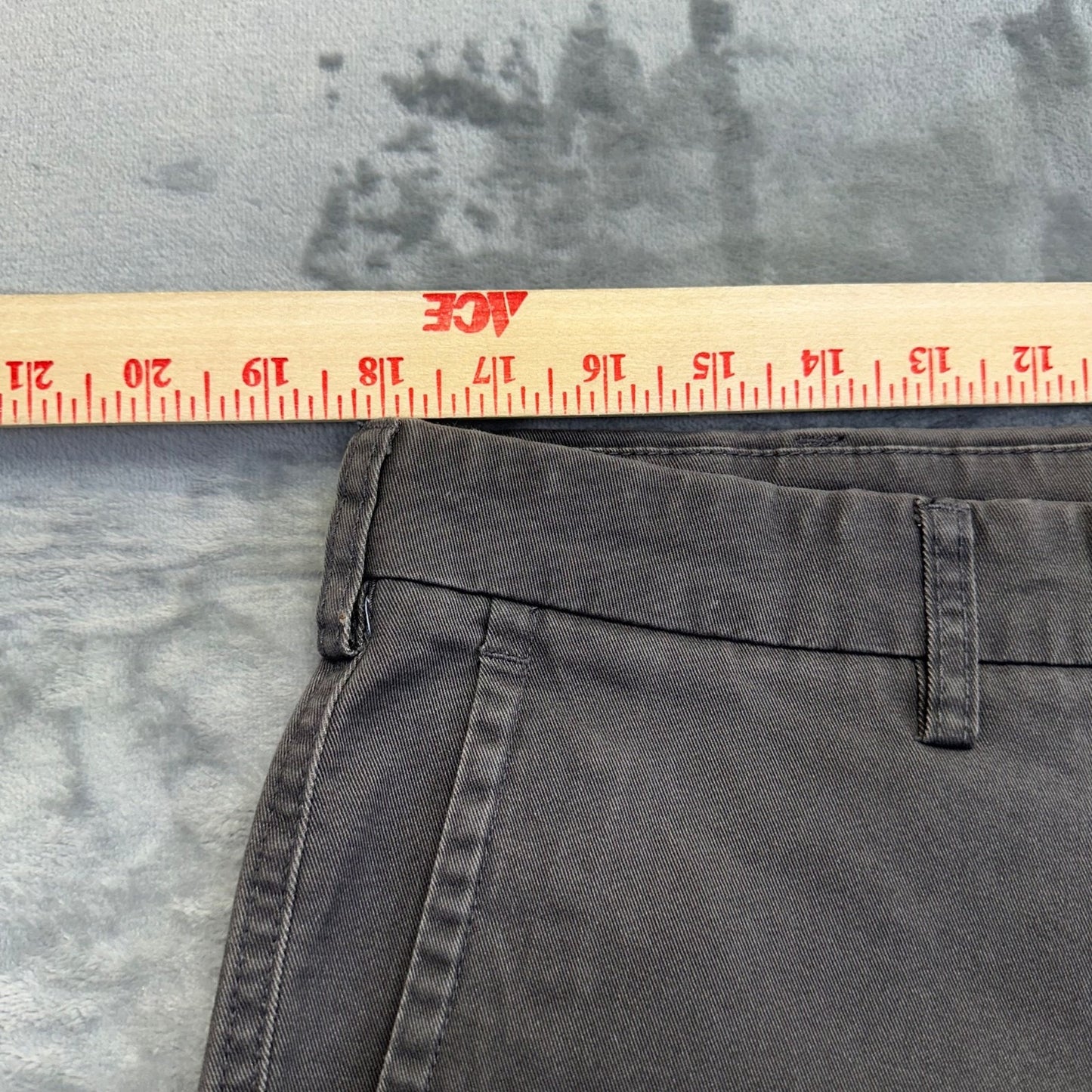 Joseph Abboud Men's Straight Chino Pants 36x30 Gray Stretch