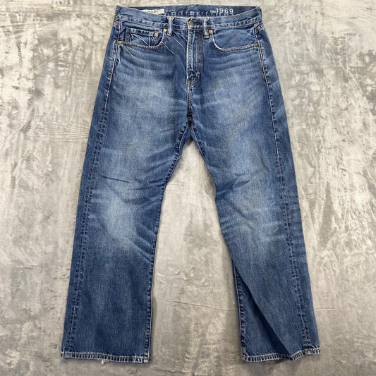 Gap Men's Loose Straight Jeans 31x30 Blue Denim