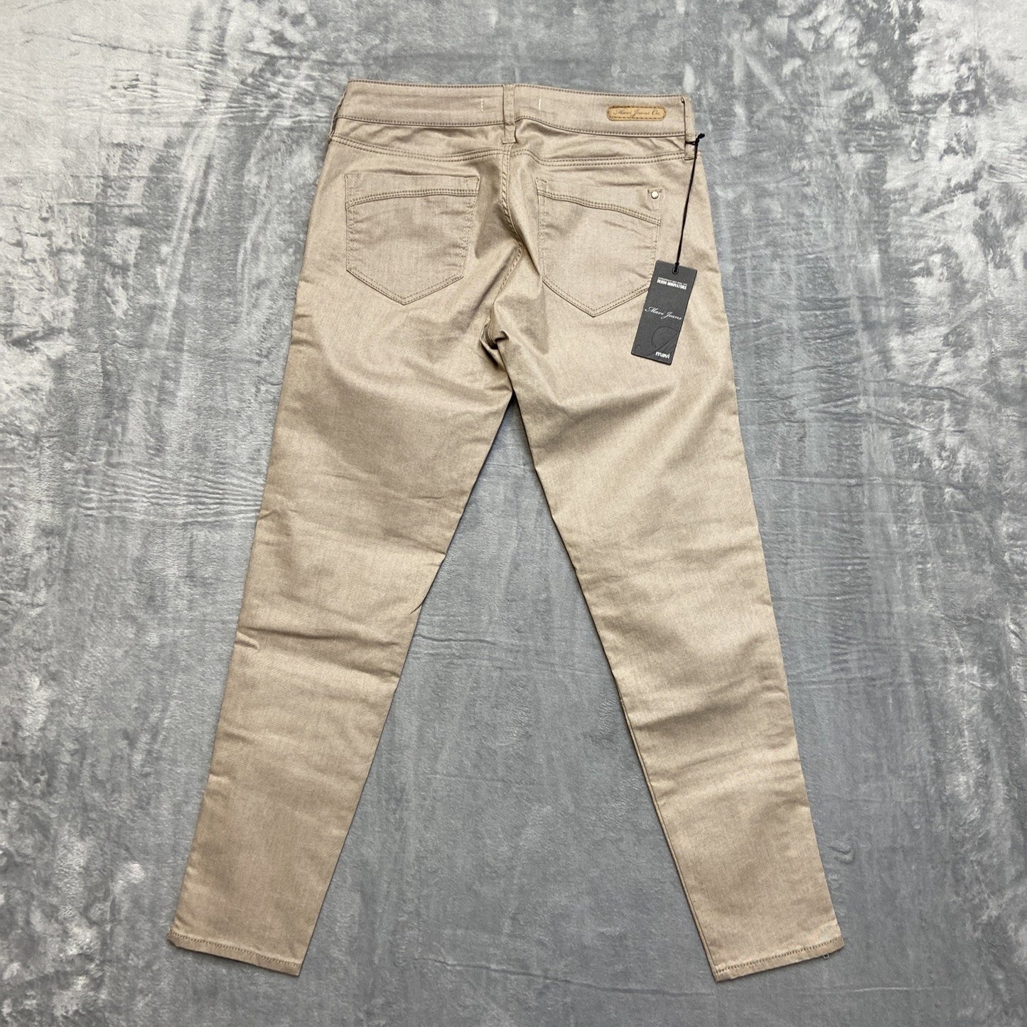 New Mavi Jeans Leather Moon Jeathe Skinny Jeans Women's Size 29 Taupe Beige