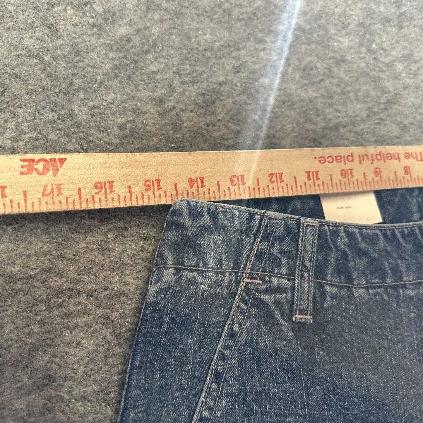 Vintage New Mossimo Gene Wide Leg Side Zip Jeans Women's Size 30 Blue Denim