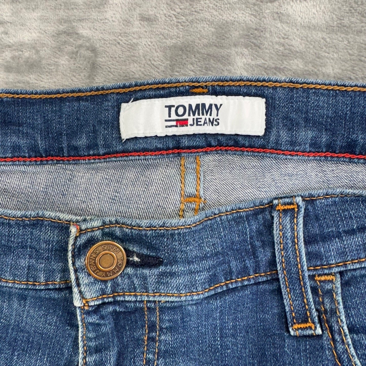 Tommy Jeans Straight Jeans Men's Size 36x28 Blue Medium Wash Denim *Hemmed*