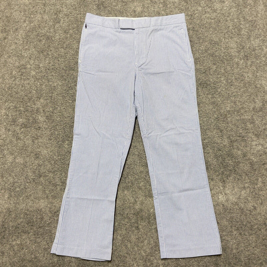 Polo Jeans Co. Ralph Lauren Pants Women's Size 10 Blue Gingham Checkered Plaid