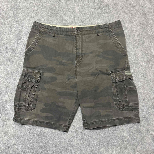 Unionbay Mens Cargo Shorts Brown Camo Pattern Size 40 Dark Wash Pants