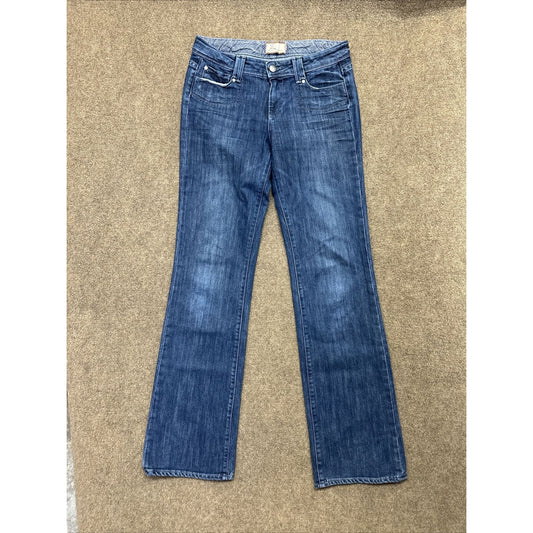 Paige Pacific Heights Bootcut Jeans Womens Sz 27 Blue Dark Wash Denim