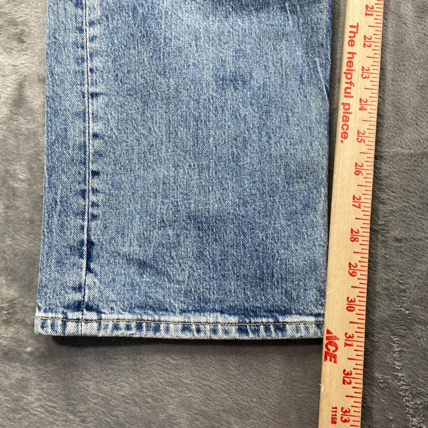 Tommy Jeans Distressed Straight Men's Jeans 40x32 Light Blue Denim