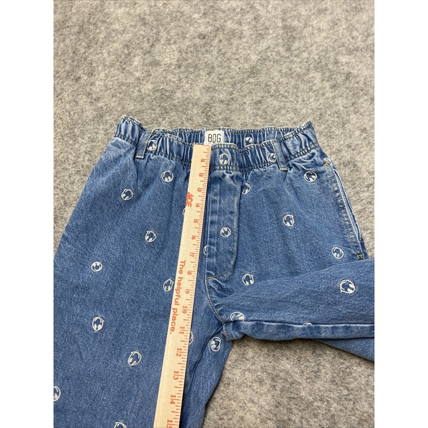 BDG Urban Outfitters Elastic Waist Pull On Straight Jeans Women's Size S Blue