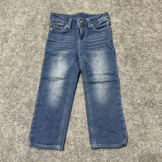 True Religion Straight Jeans Boys Toddler Size 3T Blue Medium Wash Denim