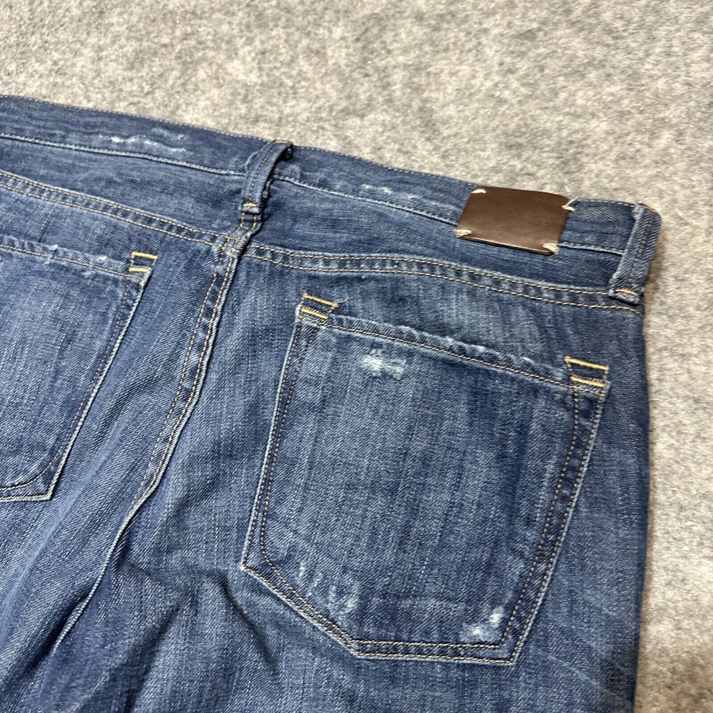 Banana Republic Men's Distressed Straight Jeans Size 28 Blue Dark Wash Denim