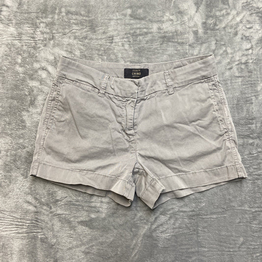 J. Crew Low Rise Chino Shorts Women's Size 00 Gray Classic Khaki
