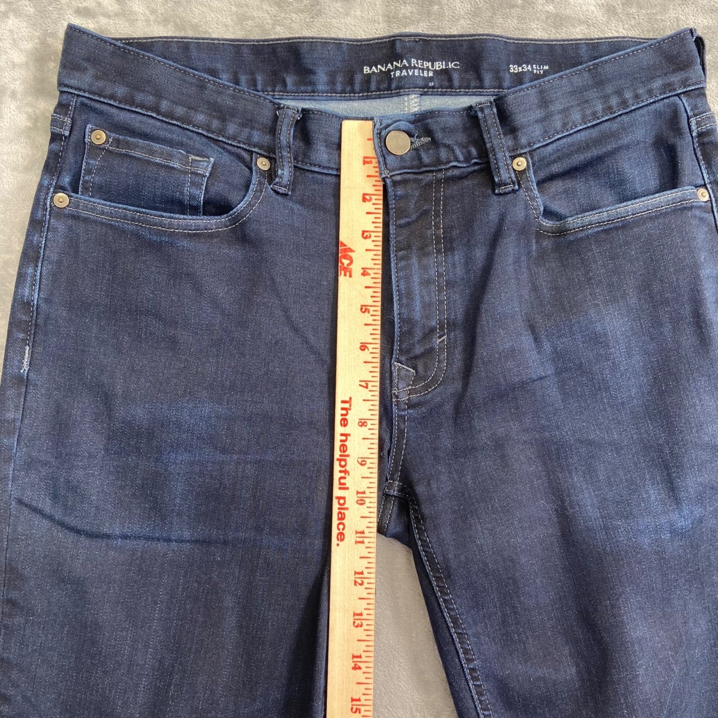 Banana Republic Traveler Slim Fit Men's Jeans 33x34 Dark Blue Denim