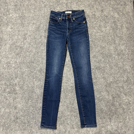 Madewell 9" High Rise Skinny Jeans Womens Size 23 Blue Dark Wash Denim