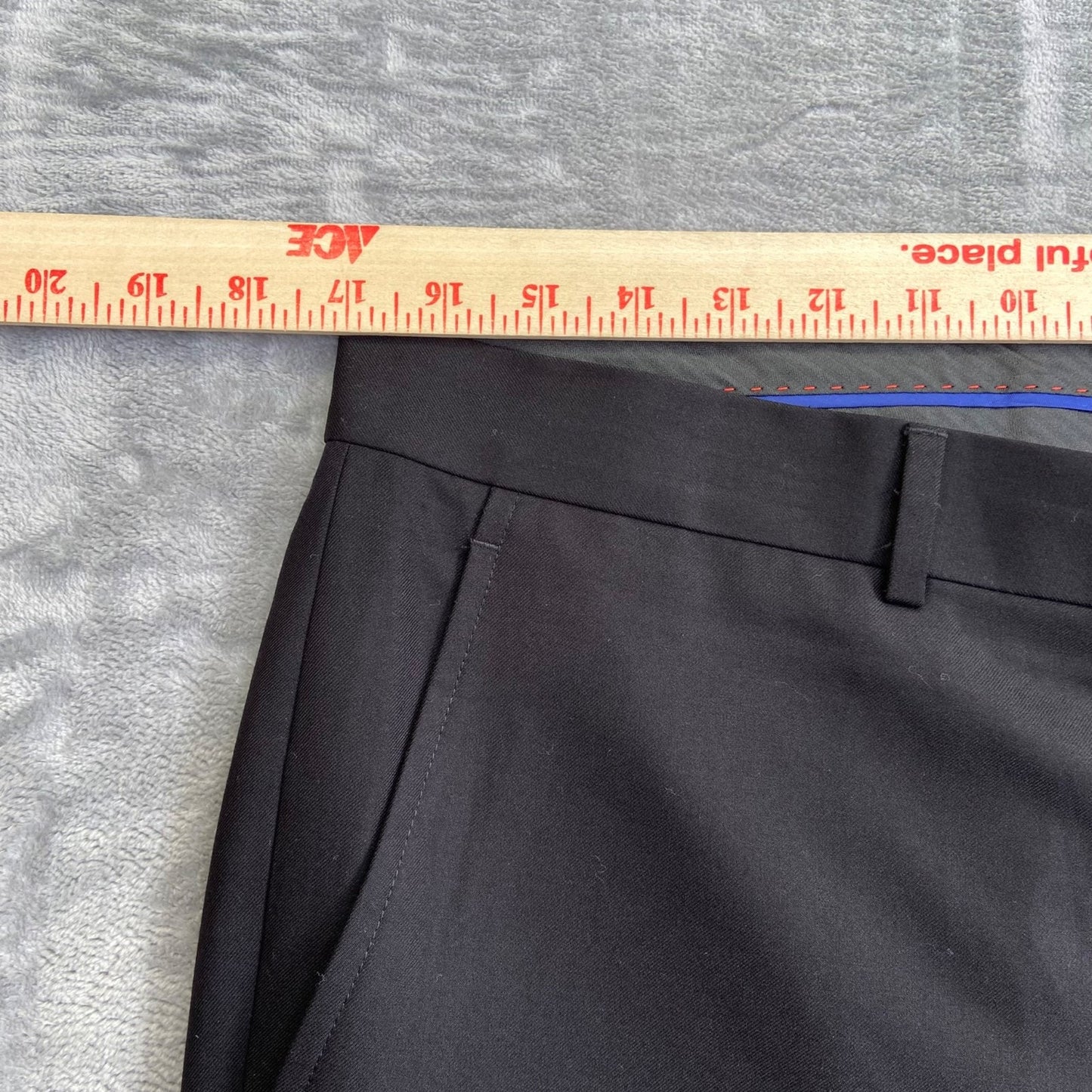 Billy London Men's Dress Pants 34x30 Black Polyester Rayon