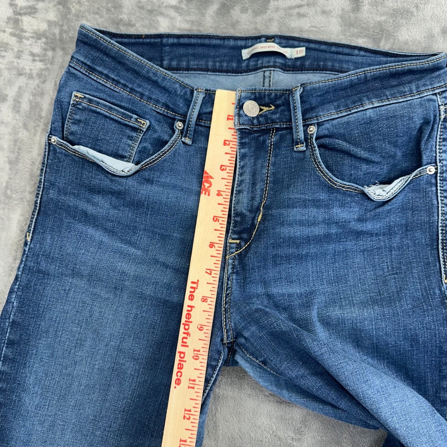 Levi's Women's Classic Mid Rise Skinny Jeans Size 10 Blue #2024