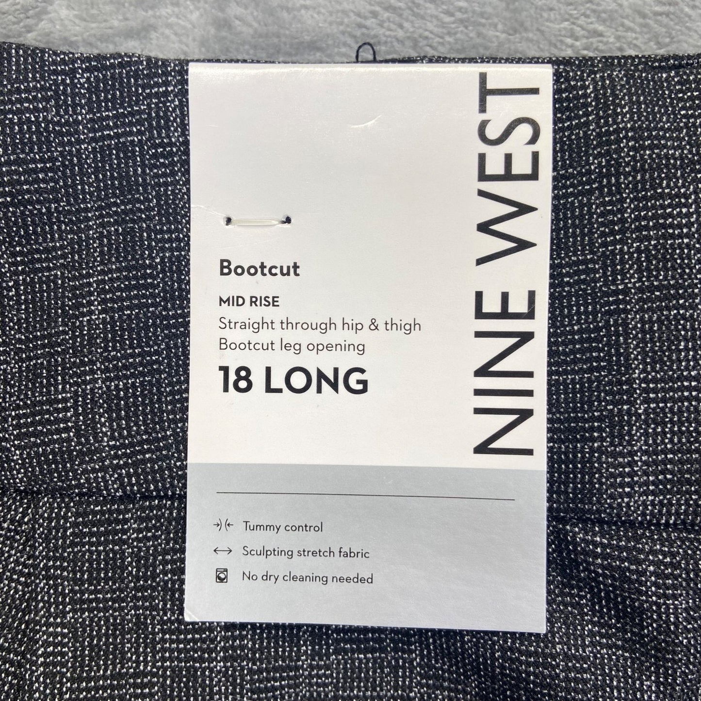 New Nine West Women's Bootcut Pants Size 18 Long Gray