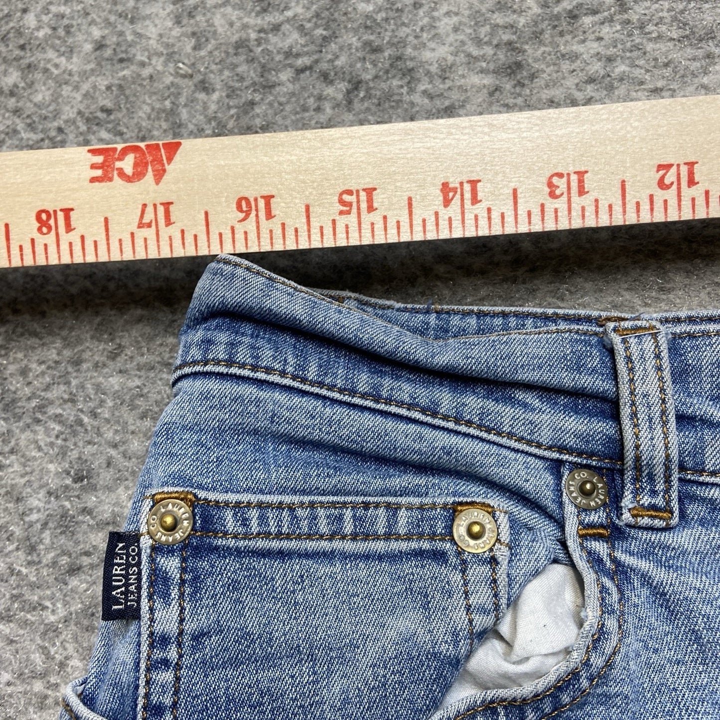 Lauren Ralph Lauren Straight Jeans Women's Size 12 Light Blue Denim LRL