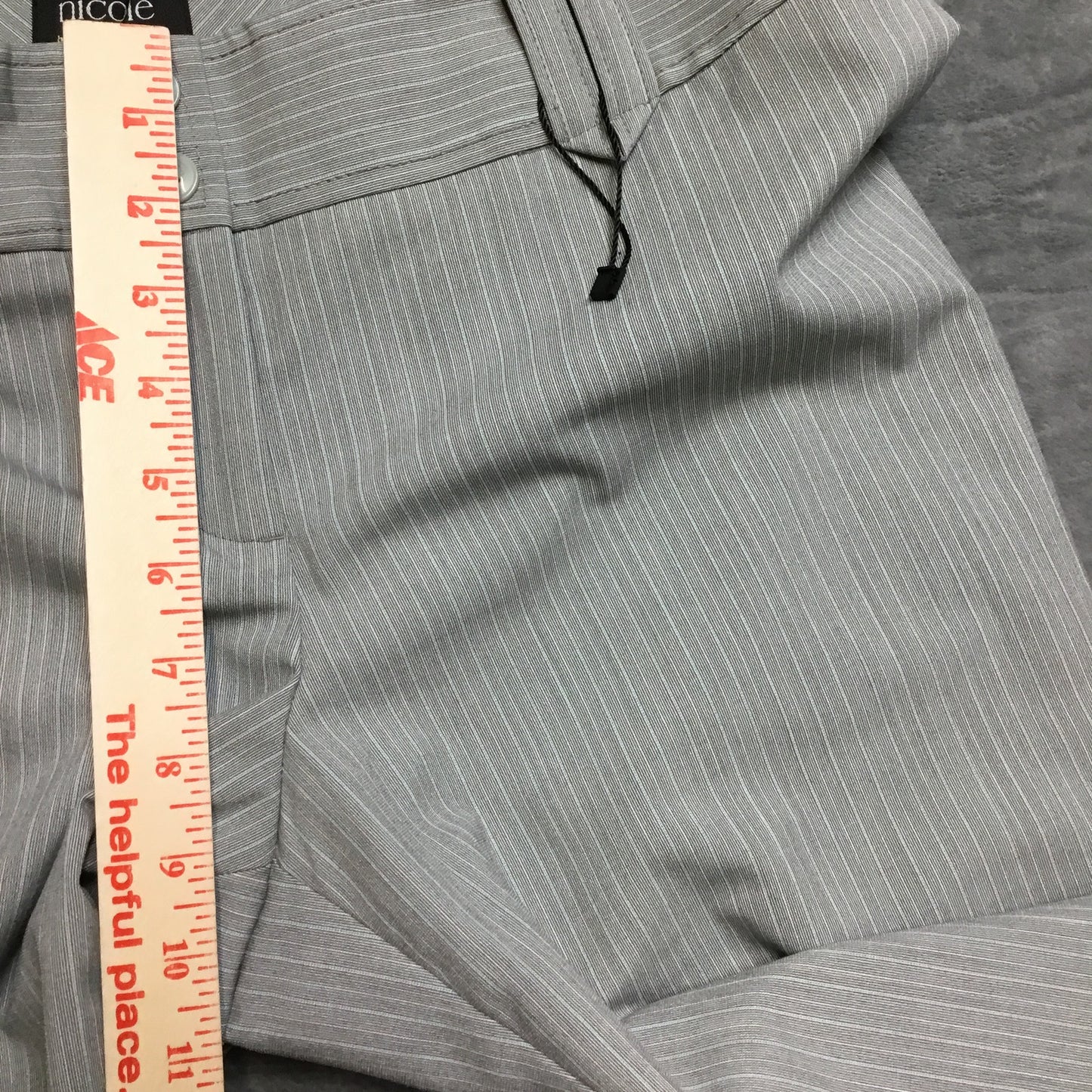 Nicole Miller Dress Pants Women's Size 8 Regular Gray Striped