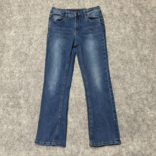Silver Jeans Zane Youth Boys Adjustable Waist Jeans Sz 12 Blue Med Wash Denim