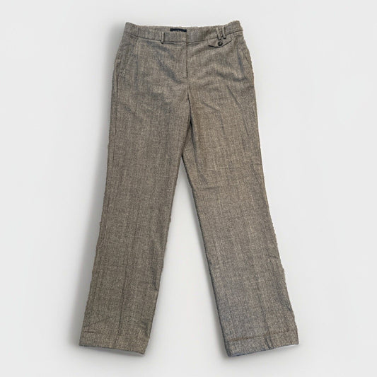 Piazza Sempione Women's Cuffed Straight Dress Pants Size 12 Gray Pants