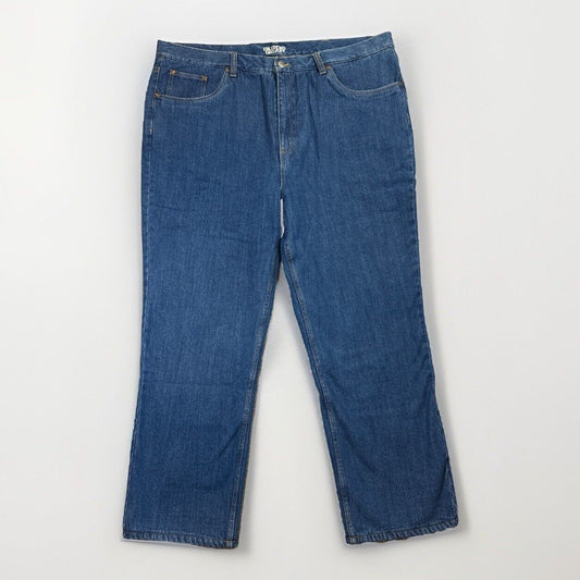 New Guide Gear Fleece Lined Straight Jeans Men's Size 44x30 Dark Blue Denim