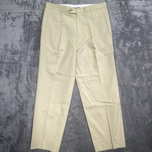 Boss Hugo Boss Hooker Pleated Dress Pants Men's Size 36R Beige