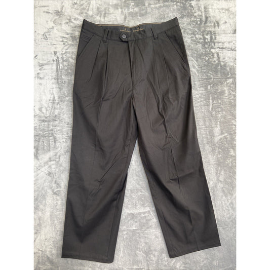 Ermenegildo Zegna Pleated Formal Dress Pants Men's 54 Black