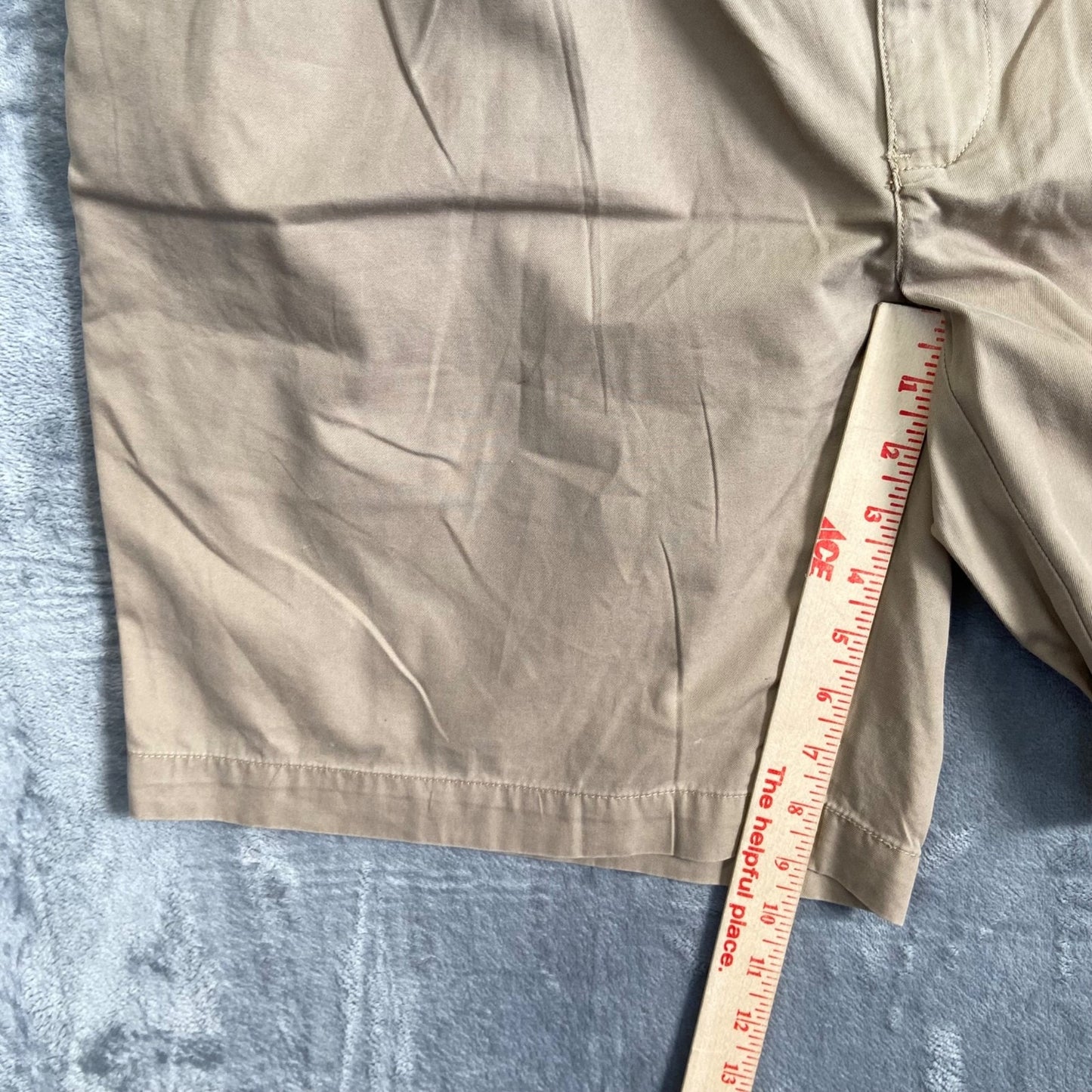 Polo Ralph Lauren Tyler Pleated Shorts Men's Size 40 Beige Longer 10" Blue Label