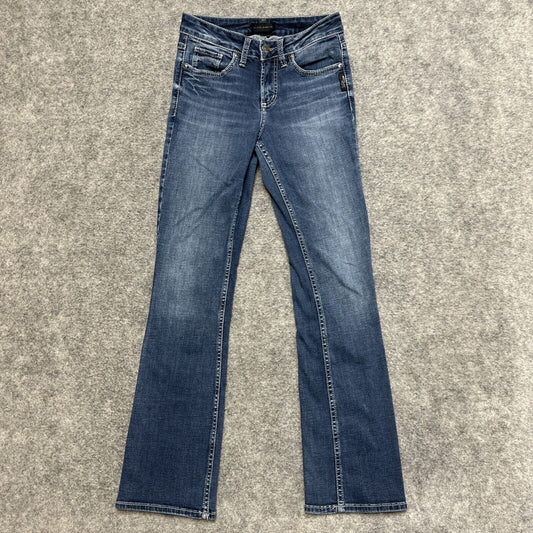 Silver Jeans Suki Slim Boot Jeans Women's Size 26/31 Blue Denim