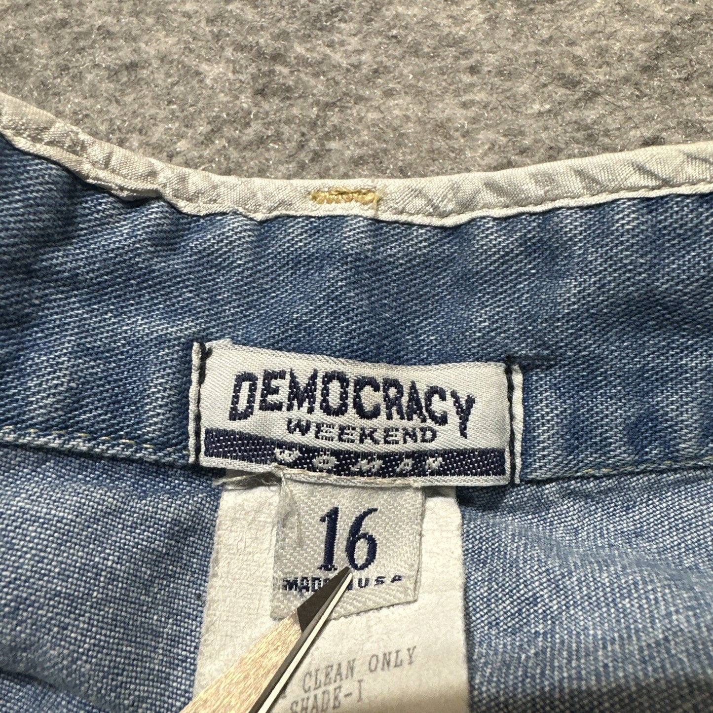 Vintage Democracy Weekend Women's Relaxed Straight Jeans Sz 16 Light Blue Denim