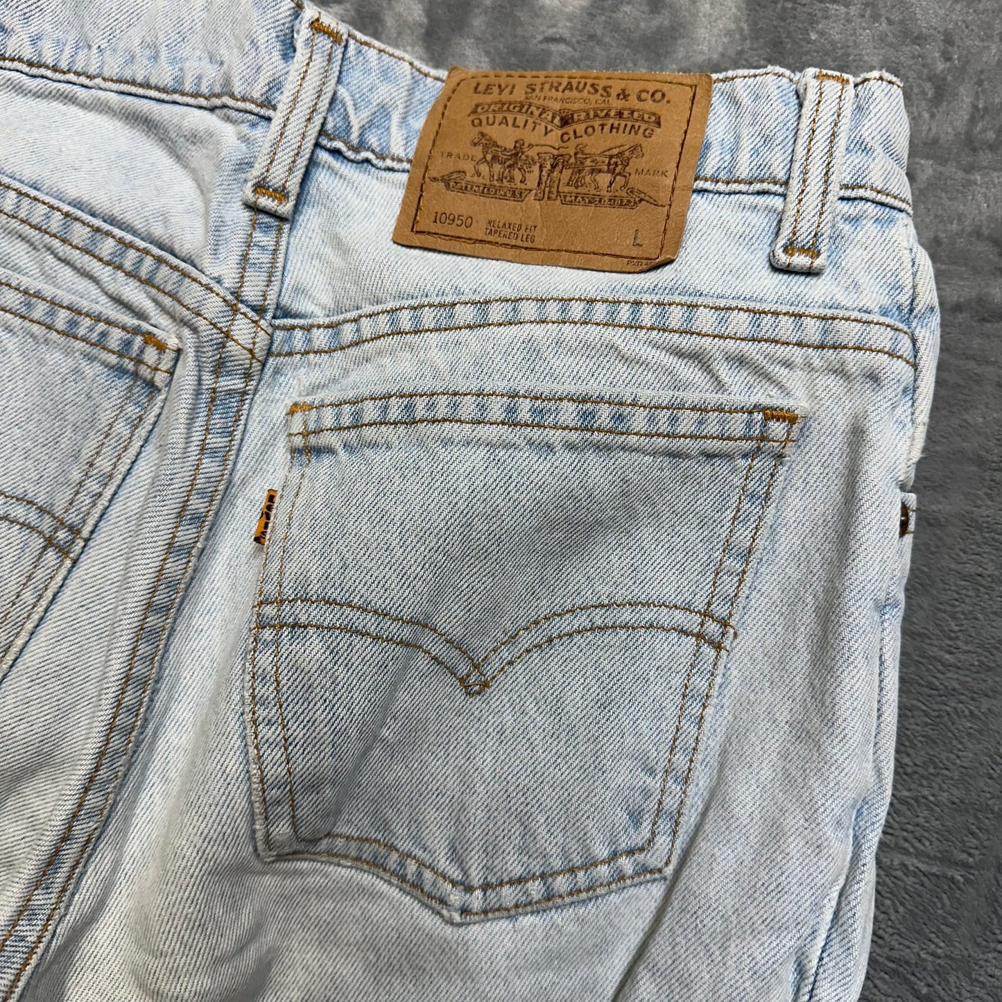 Levi's 950 Straight Jeans Women's Size 7 Long Blue Denim