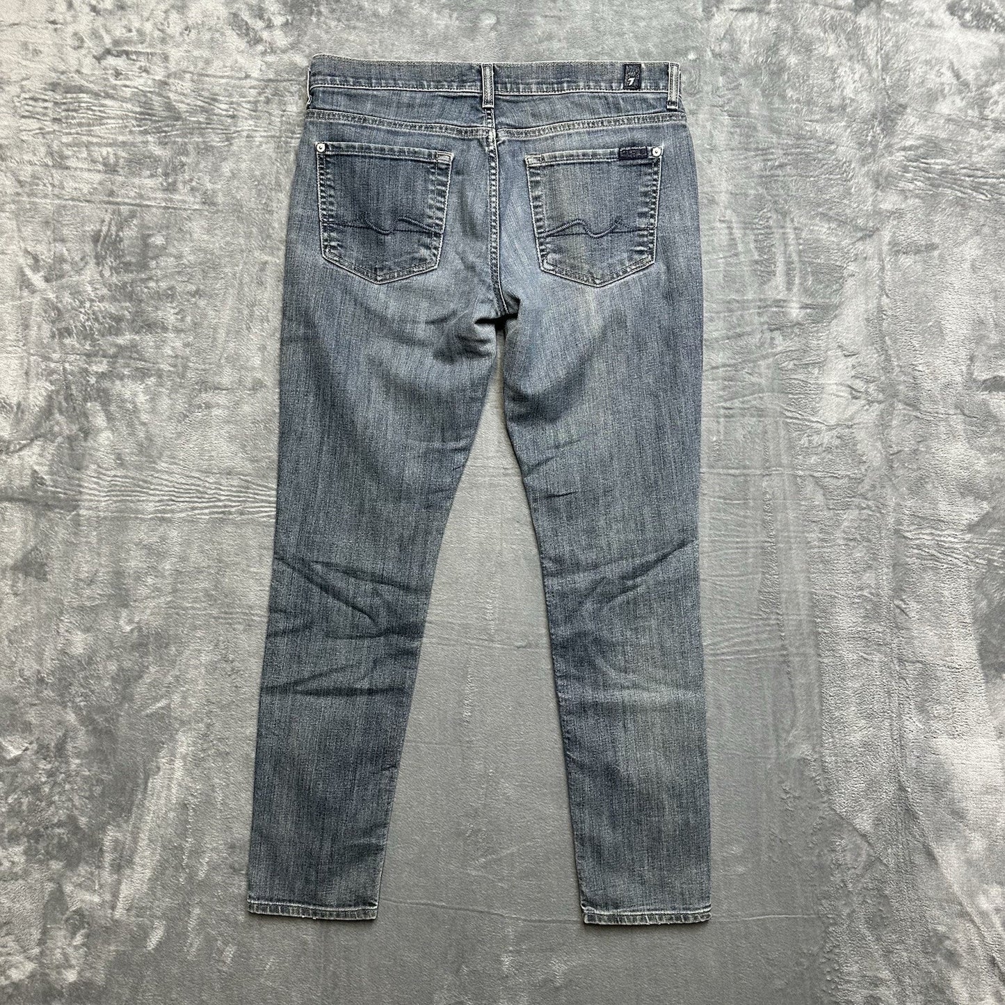 7 For All Mankind Skinny Jeans Men's Size 28 Gray Denim
