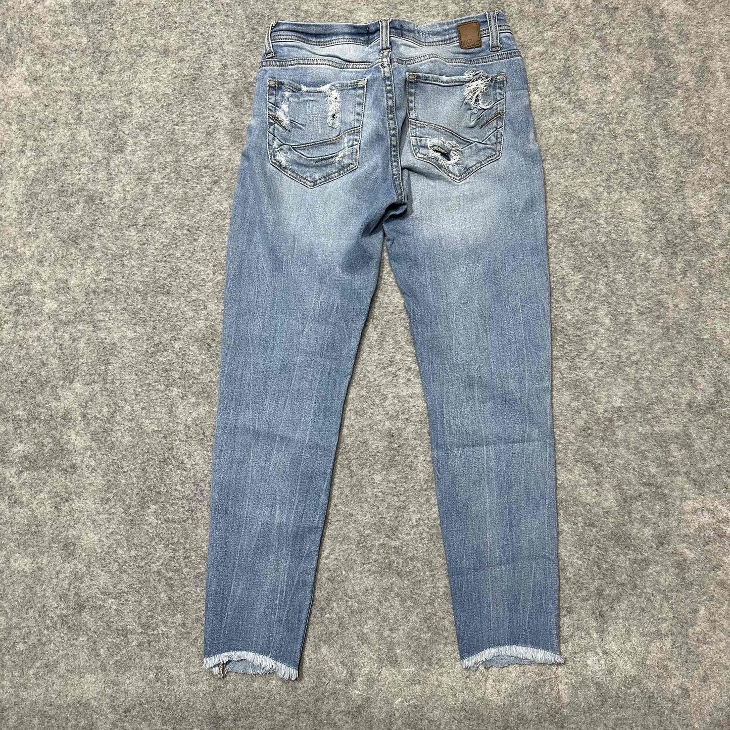 BKE Stella Women's Distressed Skinny Jeans Size 25 Blue Light Wash Denim