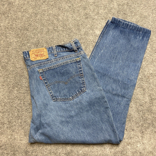 Vintage Levi's 505XX Regular Fit Jeans Men's Size 46x32 *44x29* Blue Hemmed