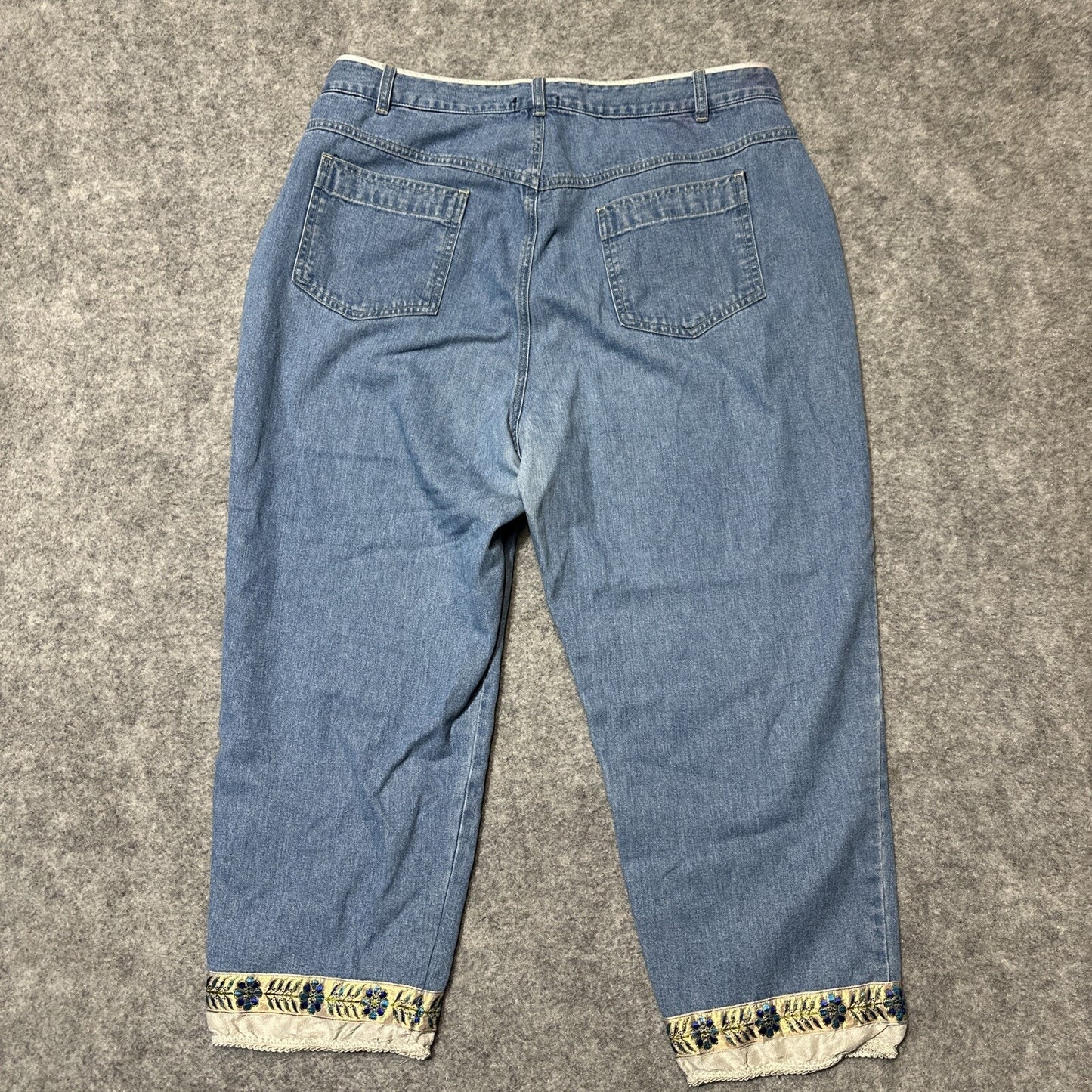 Vintage Democracy Weekend Women's Relaxed Straight Jeans Sz 16 Light Blue Denim