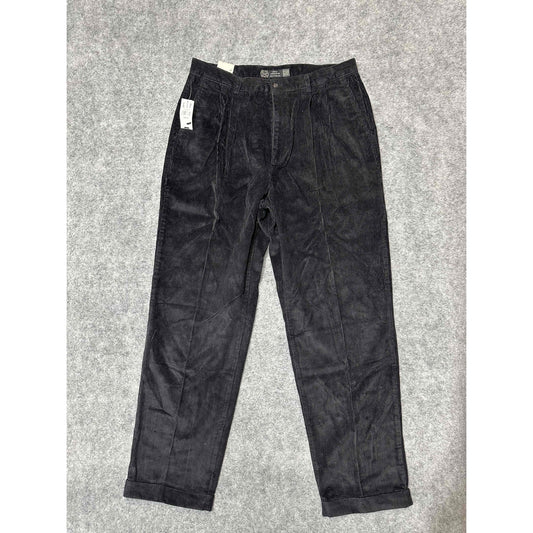 New Vintage GAP Men's Corduroy Pleated Dress Pants Size 38x34 Brown Dark Wash