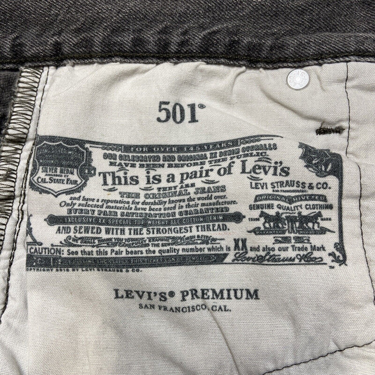 Levi's 501 XX Cut Off Jean Shorts Women's Size 29 Gray Denim