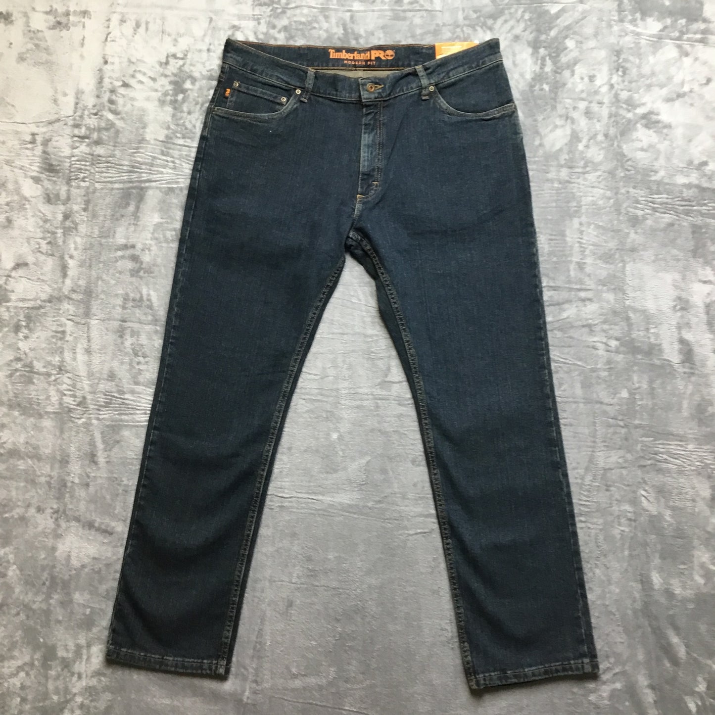 New Timberland PRO Modern Fit Grit-N-Grind Straight Jeans Men's Size 40x32 Blue Denim