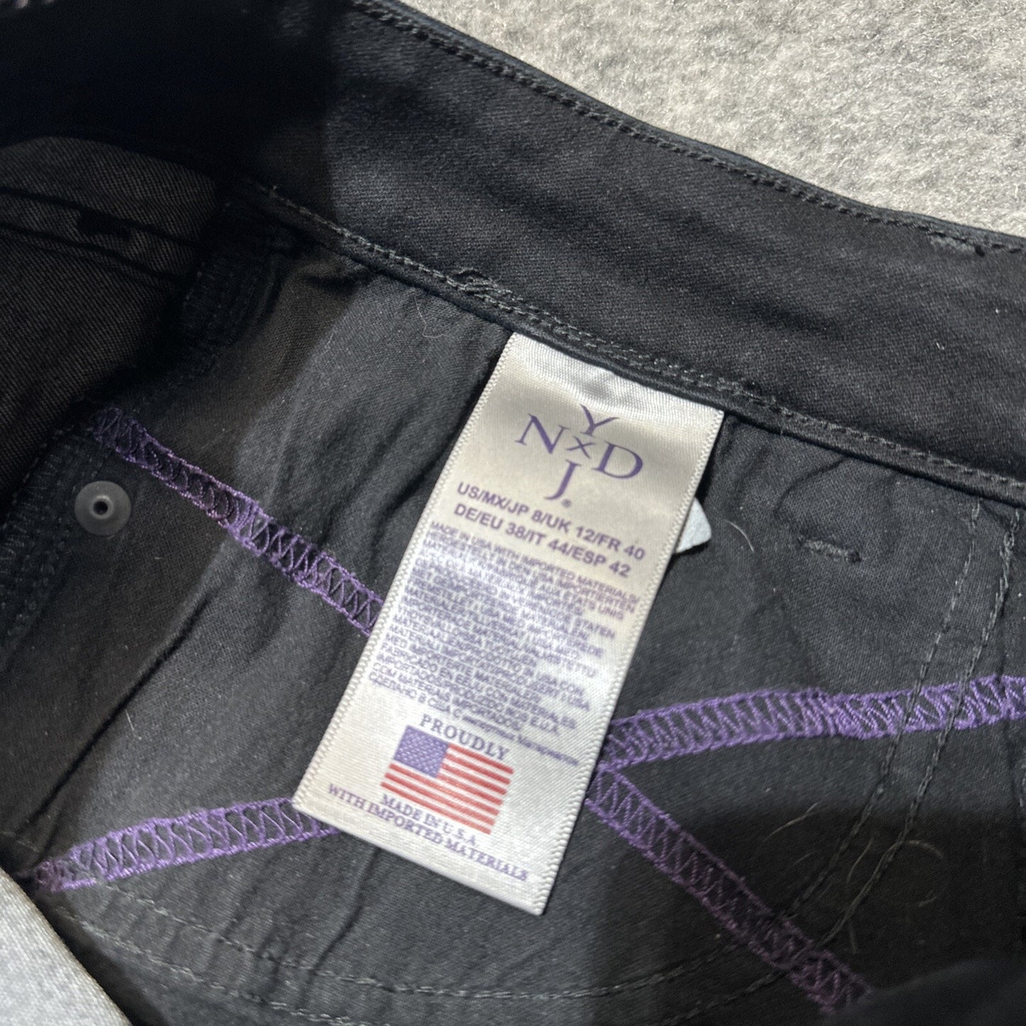 NYDJ Alina Women's Leggings Size 8 Black Dark Wash Denim