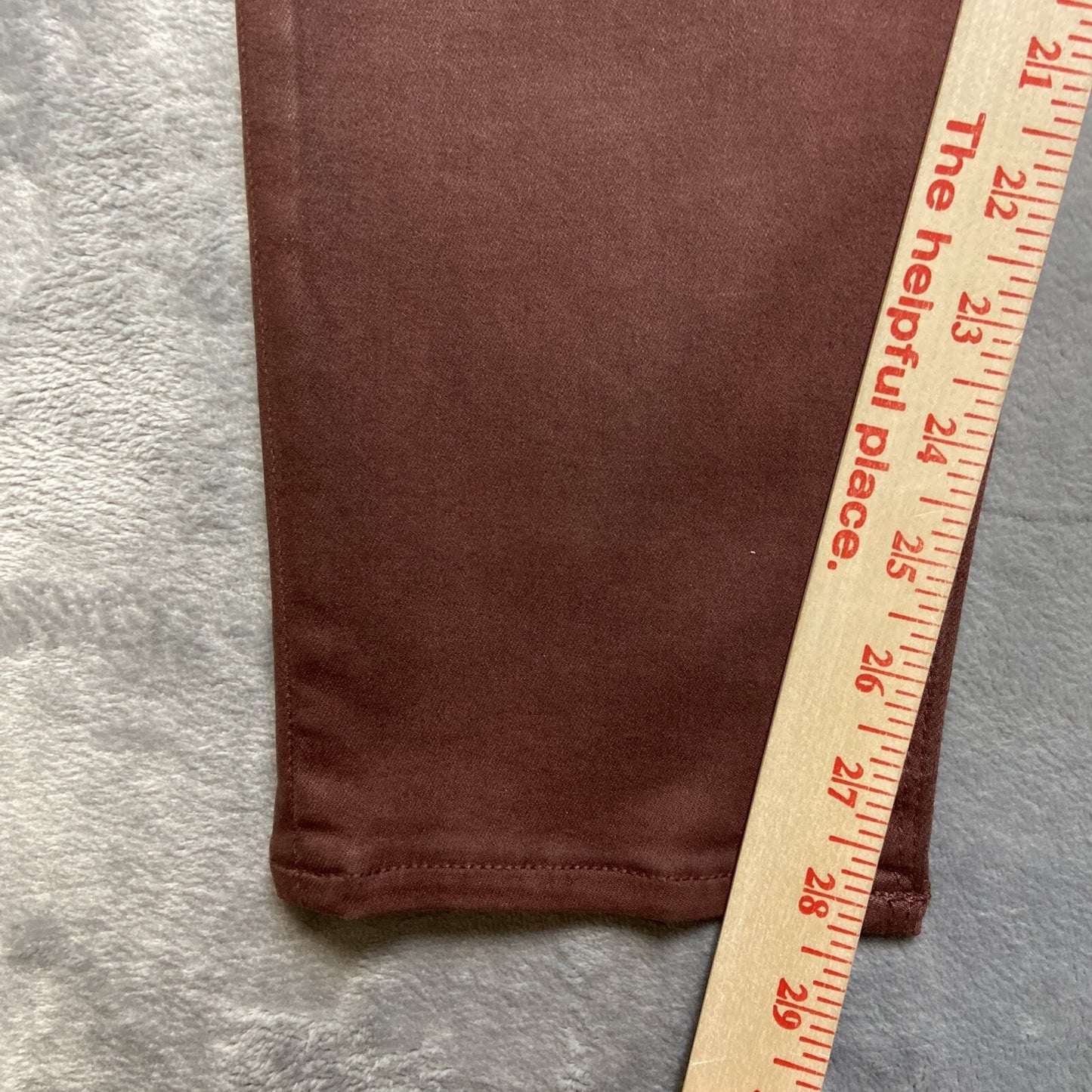 New Hudson Leather Coated Nico Mid Rise Skinny Ankle Jeans Women’s Size 34 Brown