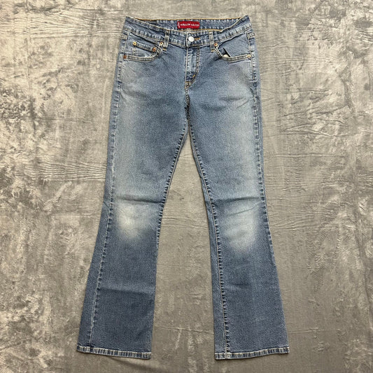 Vintage Levi's Super Low Stretch Bootcut Jeans Women's 7M Blue Denim Light Wash